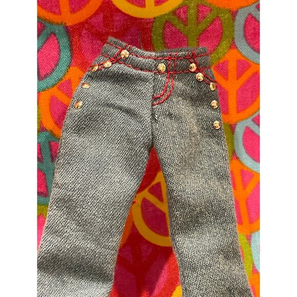 Bratz Studded Blue Denim Jeans Doll Clothes - Picture 1 of 3